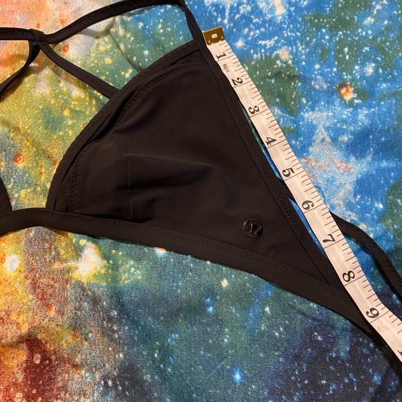 Lulu lemon black tie back bikini top. Sz S - Picture 7 of 8